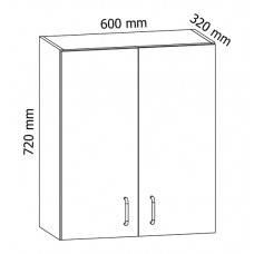 Virtuves skapītis ASPEN G60PL, balts